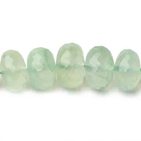 10-13mm Prehnite Faceted Rondelle Beads 17 inch 61 pieces