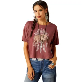 10051310 Ariat Women's Buffalo Territory Short Sleeve T-Shirt - Wild Ginger