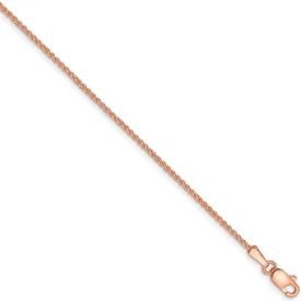 1.25mm 14k Rose Gold Solid Polished Spiga Chain Necklace