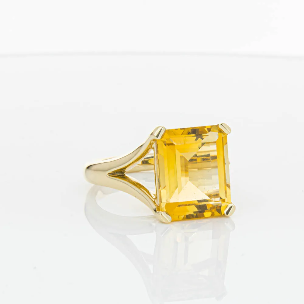 14ct Yellow Gold Citrine Verona Ring