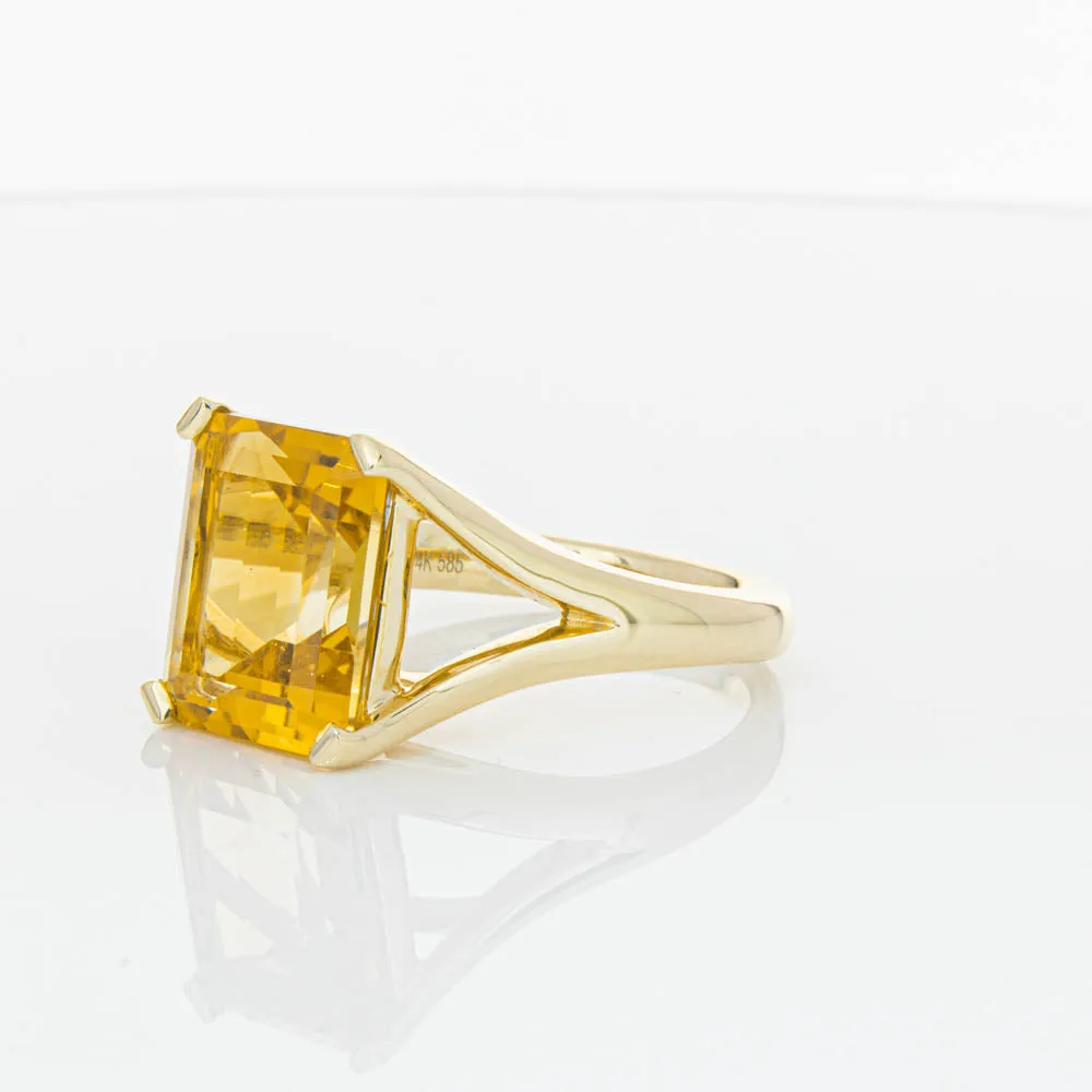 14ct Yellow Gold Citrine Verona Ring