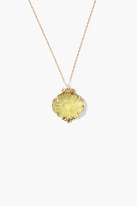 14k Dahlia Necklace Lemon Topaz