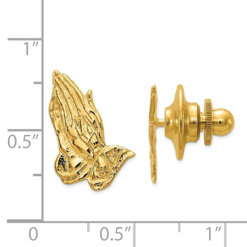 14k Praying Hands Tie Tac