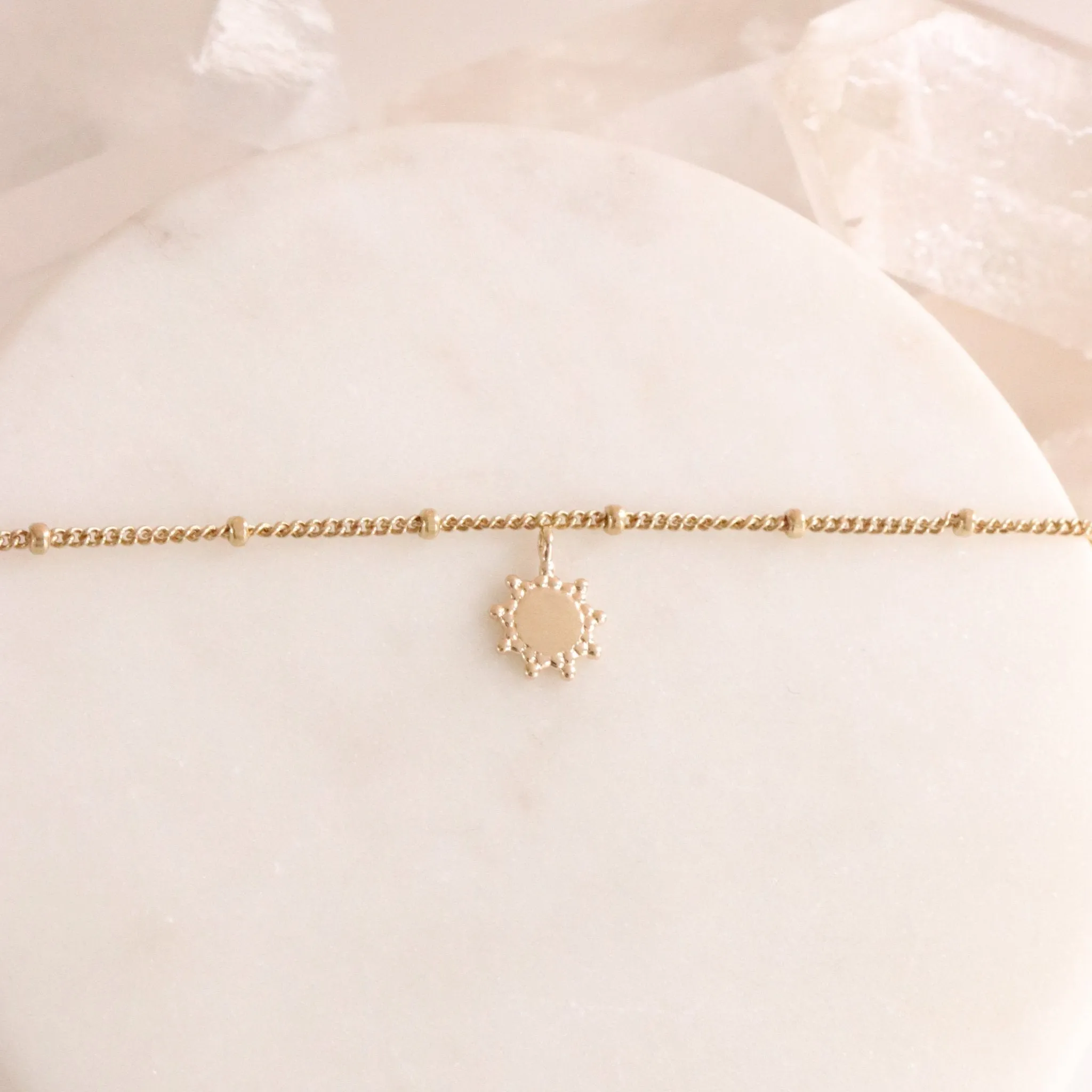 14K SOLID GOLD - BELIEVE SOLEIL NAMESAKE CHARM