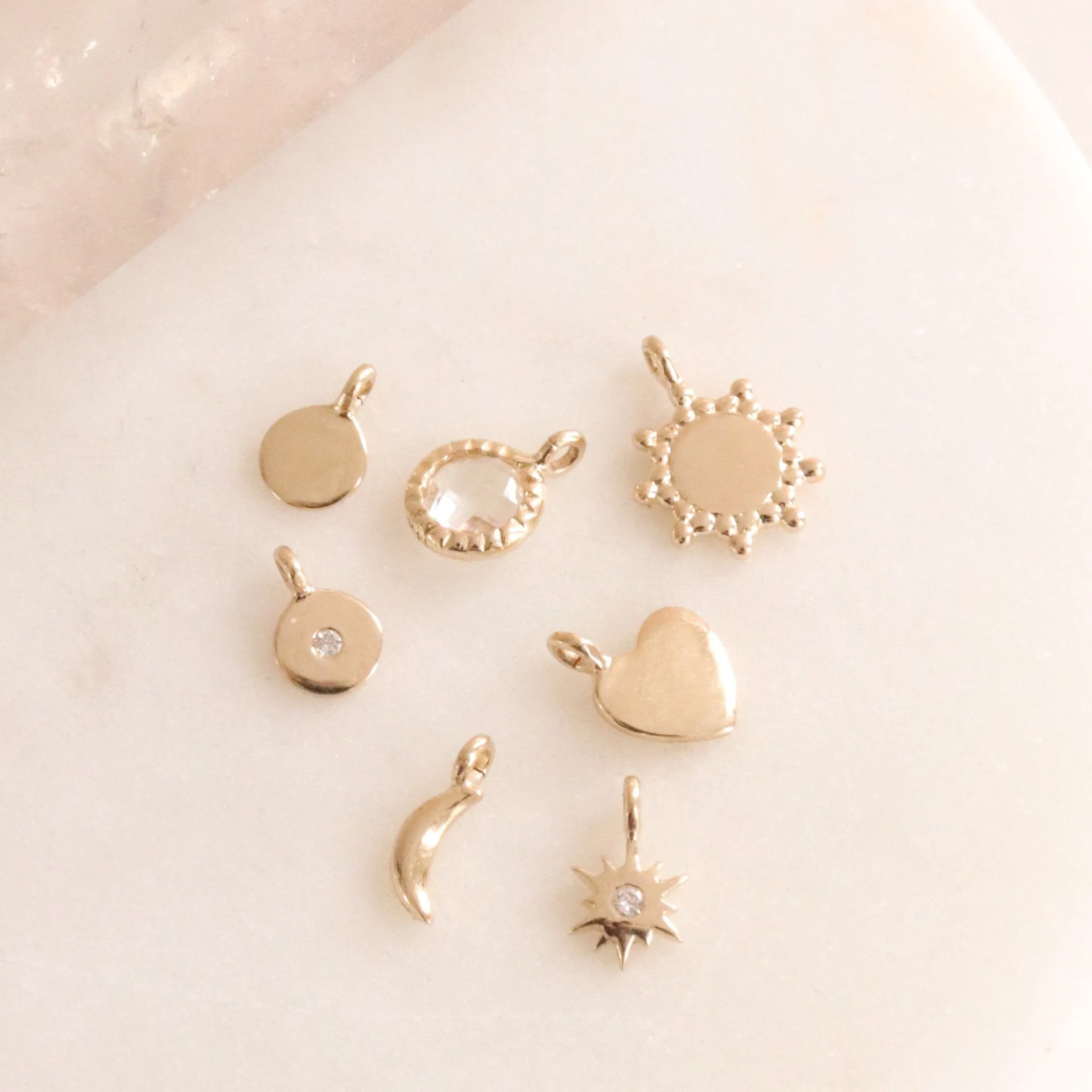 14K SOLID GOLD - BELIEVE SOLEIL NAMESAKE CHARM