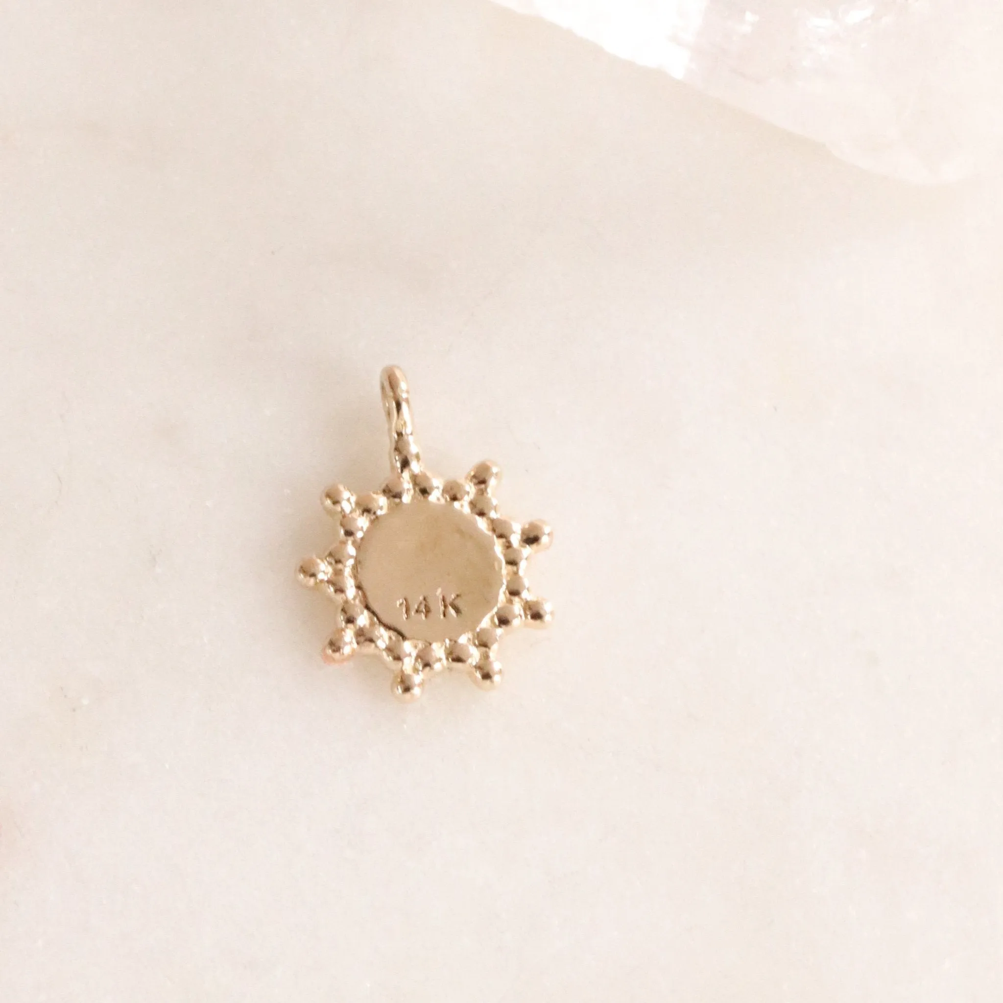 14K SOLID GOLD - BELIEVE SOLEIL NAMESAKE CHARM