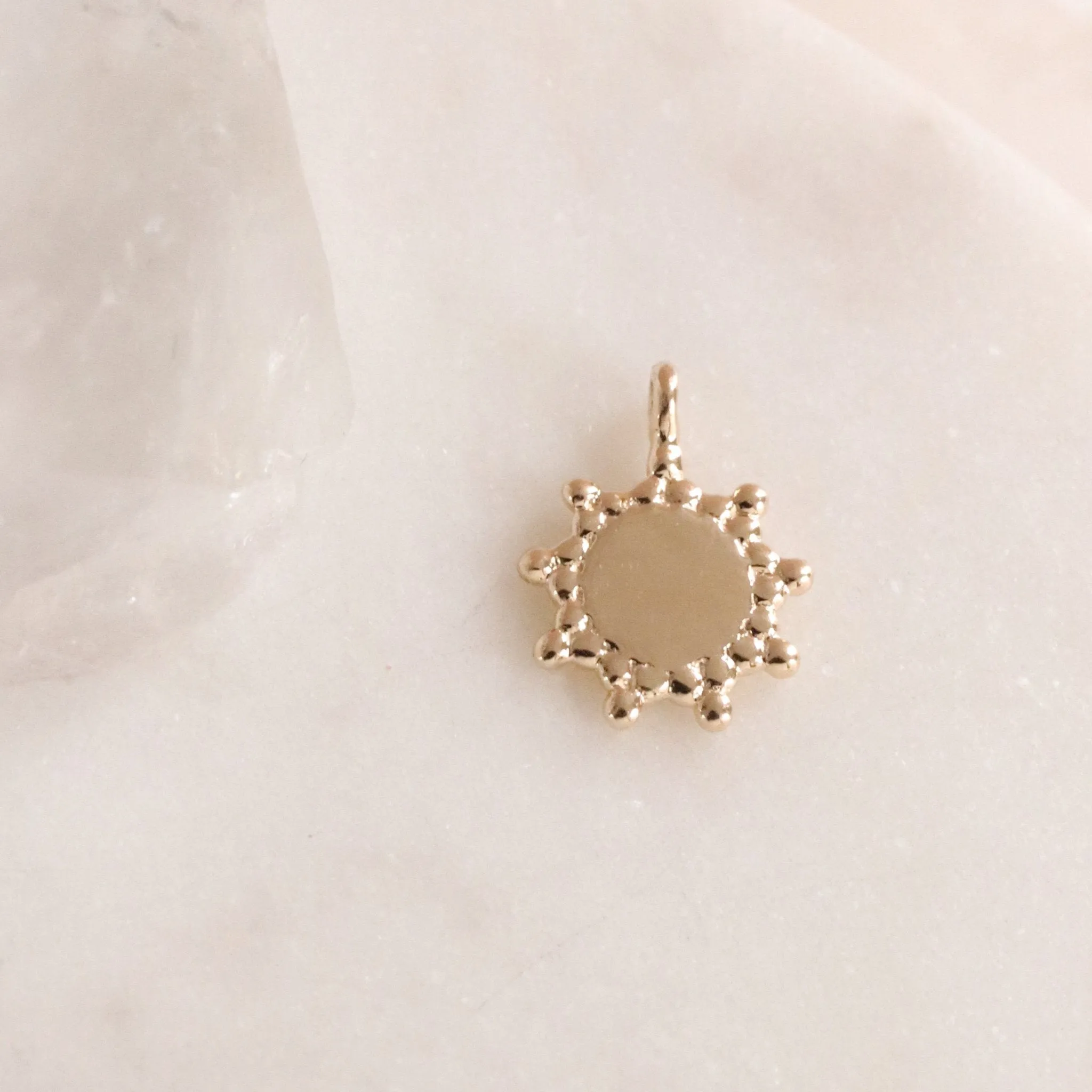 14K SOLID GOLD - BELIEVE SOLEIL NAMESAKE CHARM