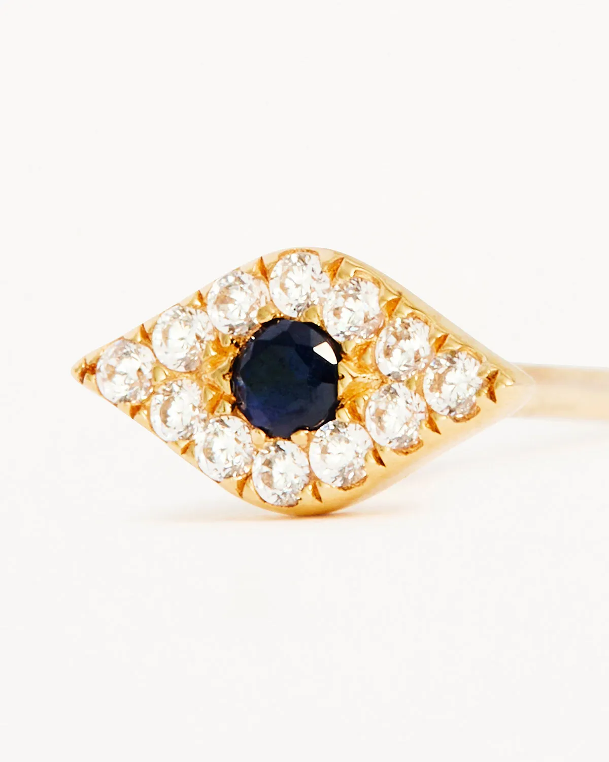 14k Solid Gold Evil Eye Earring