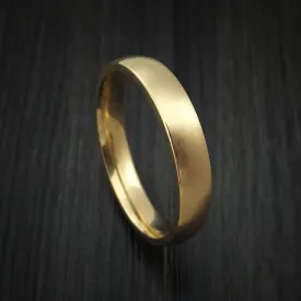 14K Yellow Gold Classic Style Wedding Band Custom Made