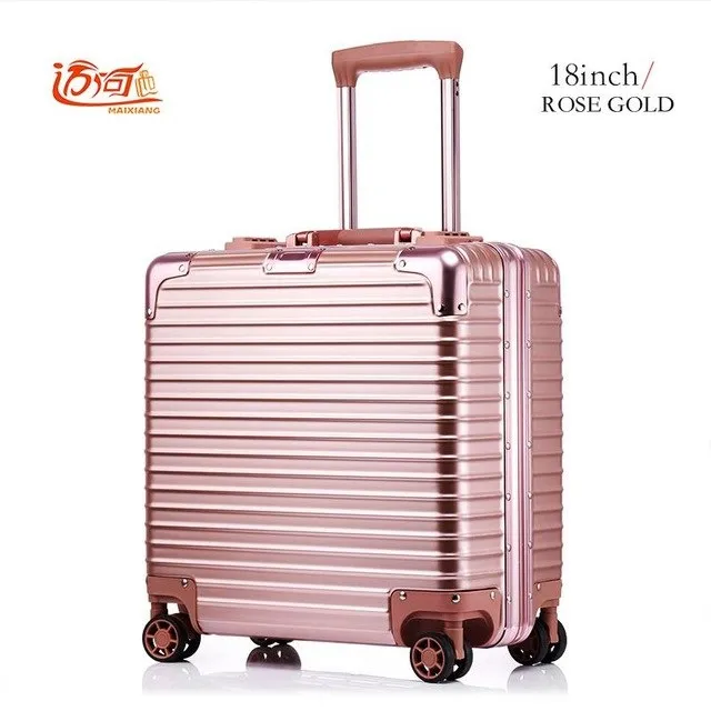 18 Inch Cabin Luggage Aluminium Maletas De Cabina Suitcase Aluminium Travel Trolley Aluminum Travel