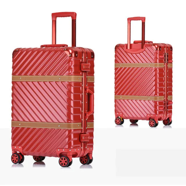 20''24''26''29''Large Capacity Aluminum Frame Suitcase Travel Trolley Luggage Tsa Lock Koffer