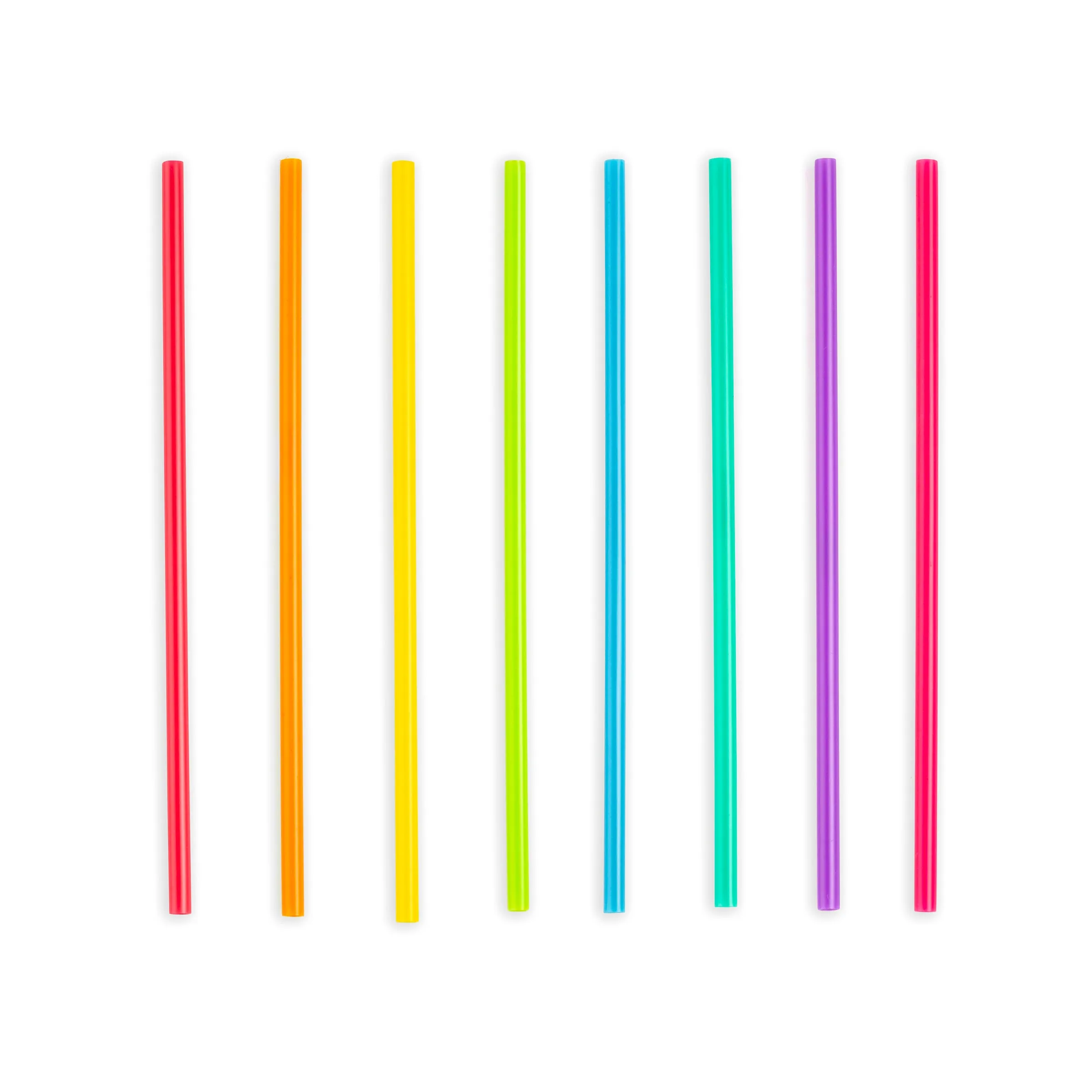 8” Bright Color Reusable Straws