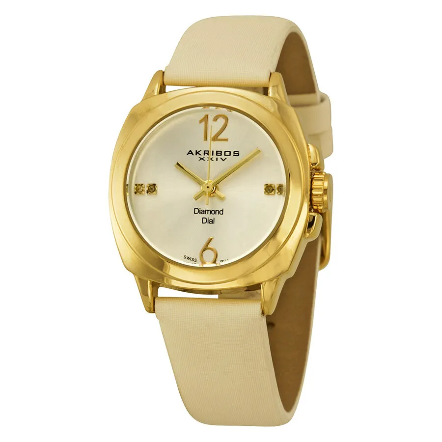 Akribos Xxiv Gold-tone Base Metal Ladies Watch AK742YGW