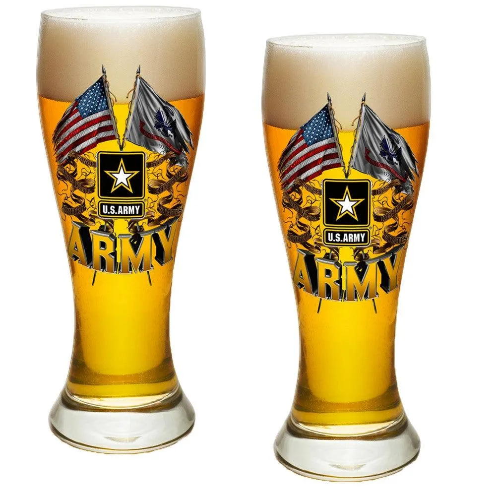 Army Double Flag Pilsner Glass Set