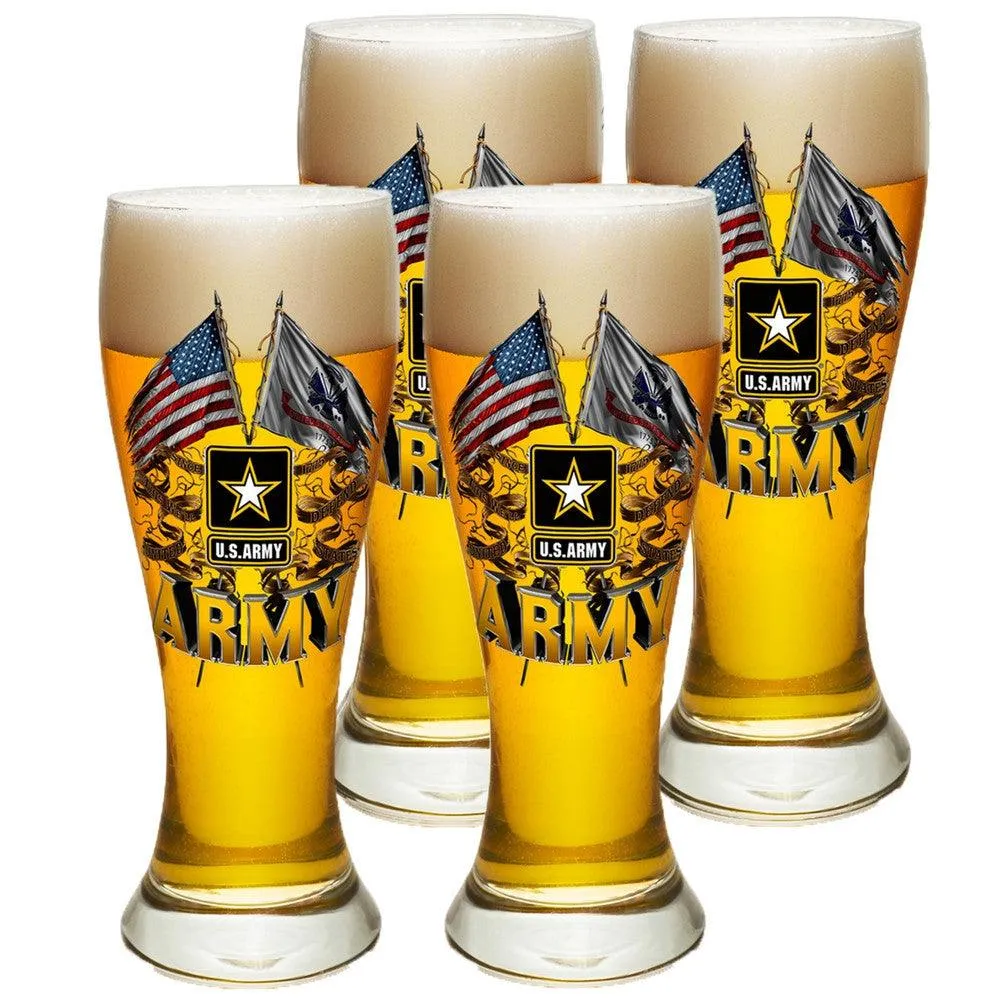 Army Double Flag Pilsner Glass Set