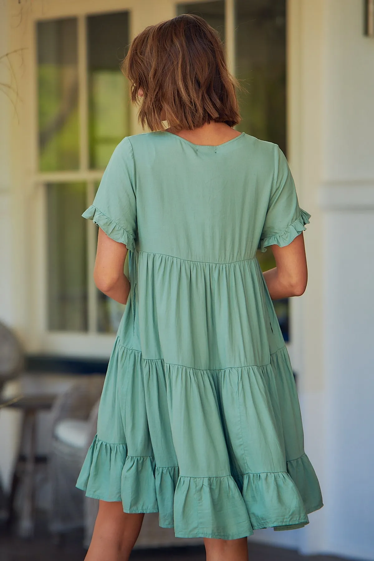 Aviana Sage Smock Dress