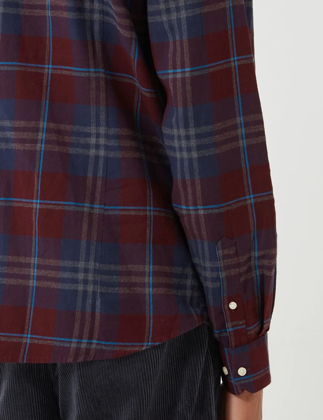 Barbour Highland Check 7 Tailored Shirt - Merlot Red