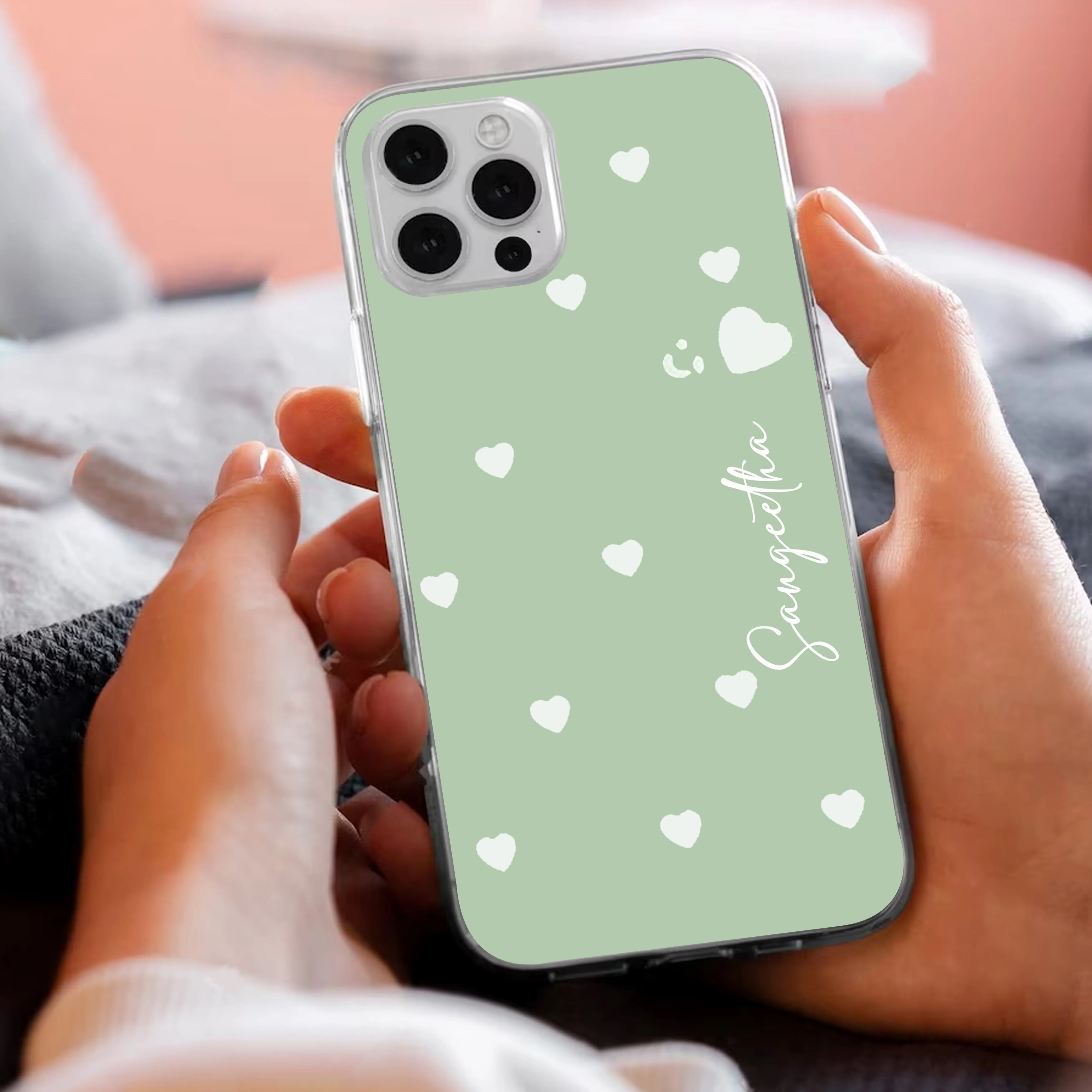 Be Loved Customize Transparent Silicon Case Mint Green For Nothing