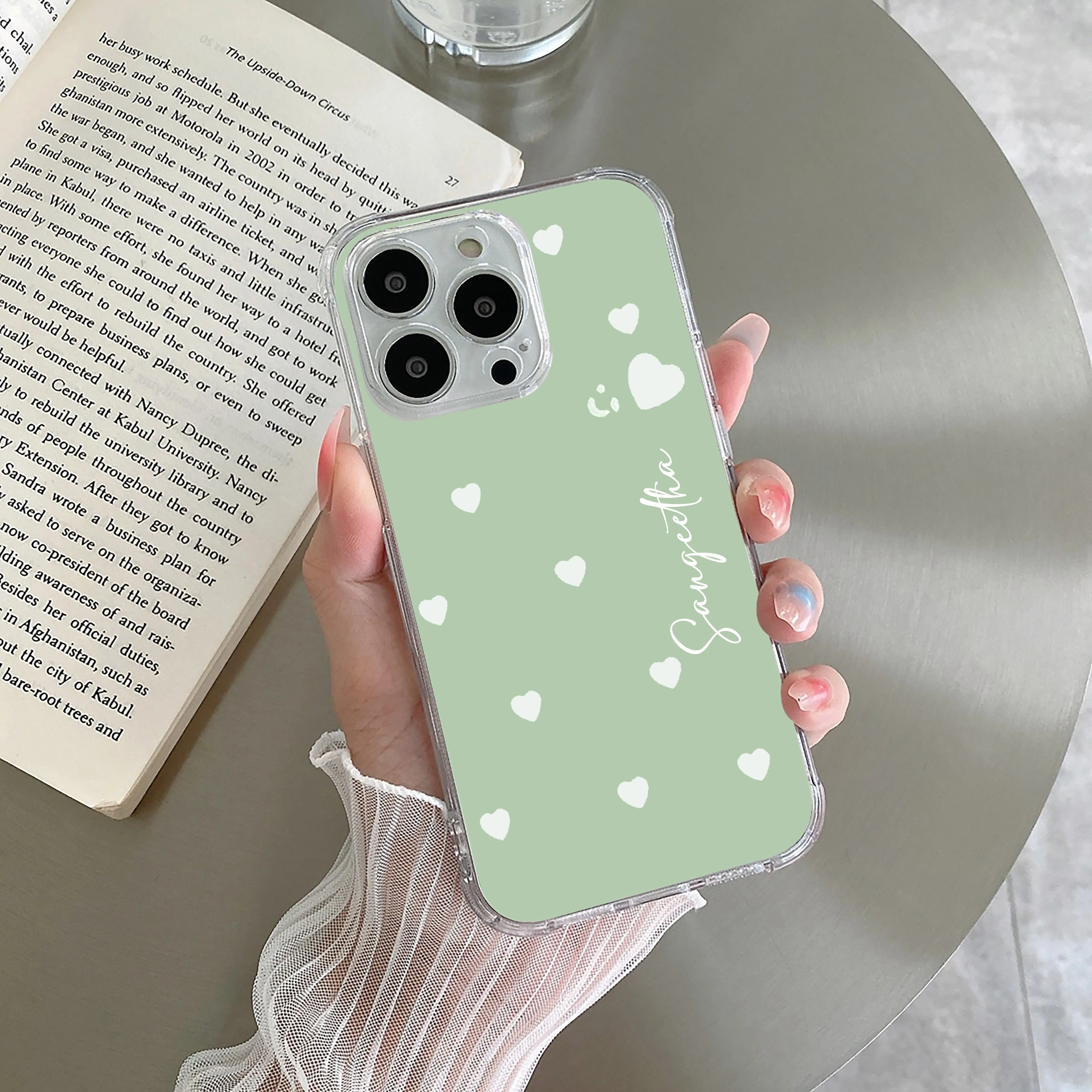 Be Loved Customize Transparent Silicon Case Mint Green For Nothing