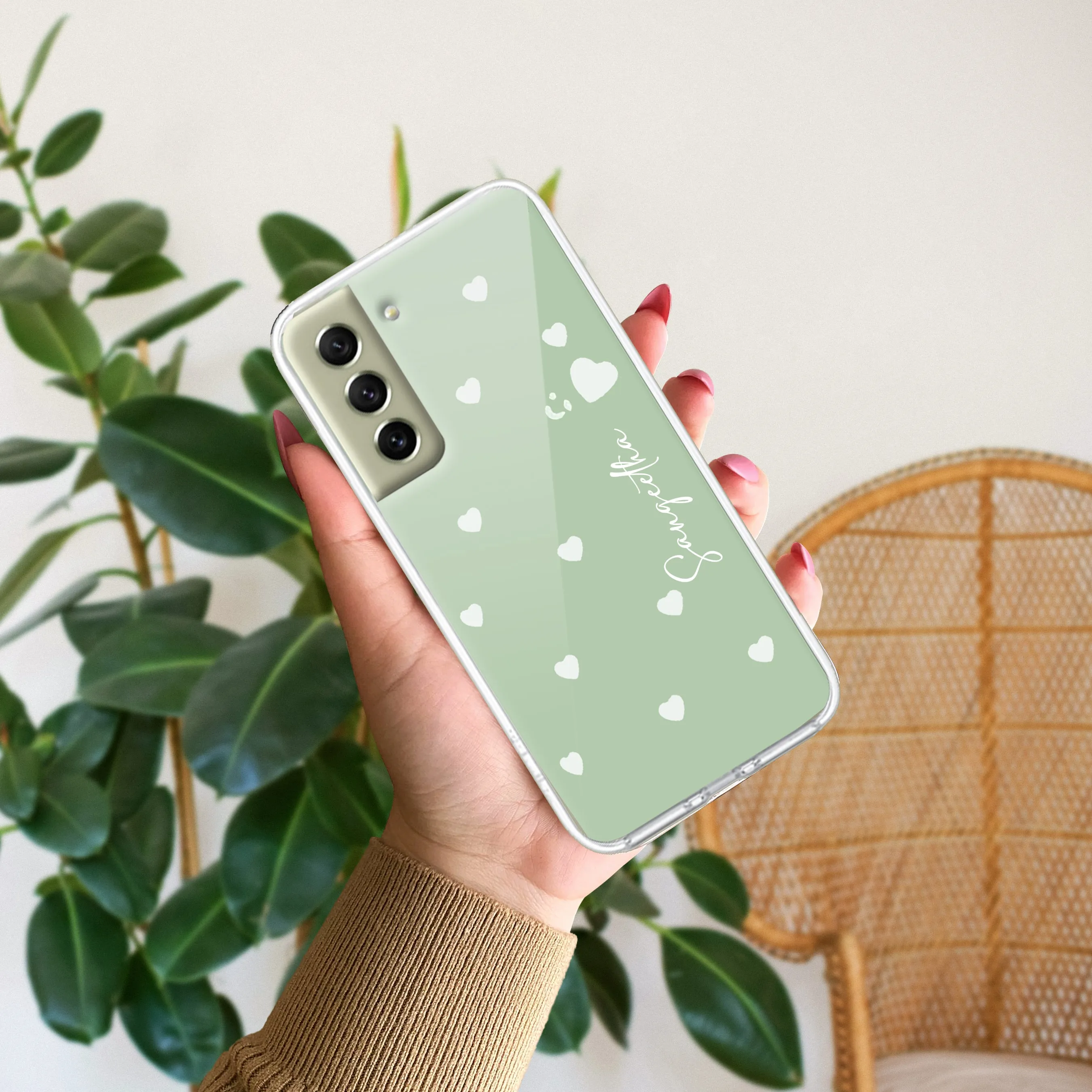 Be Loved Customize Transparent Silicon Case Mint Green For Samsung