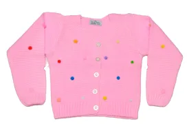 Button-Up Cardigan Sweater for Newborn and Toddler Girls