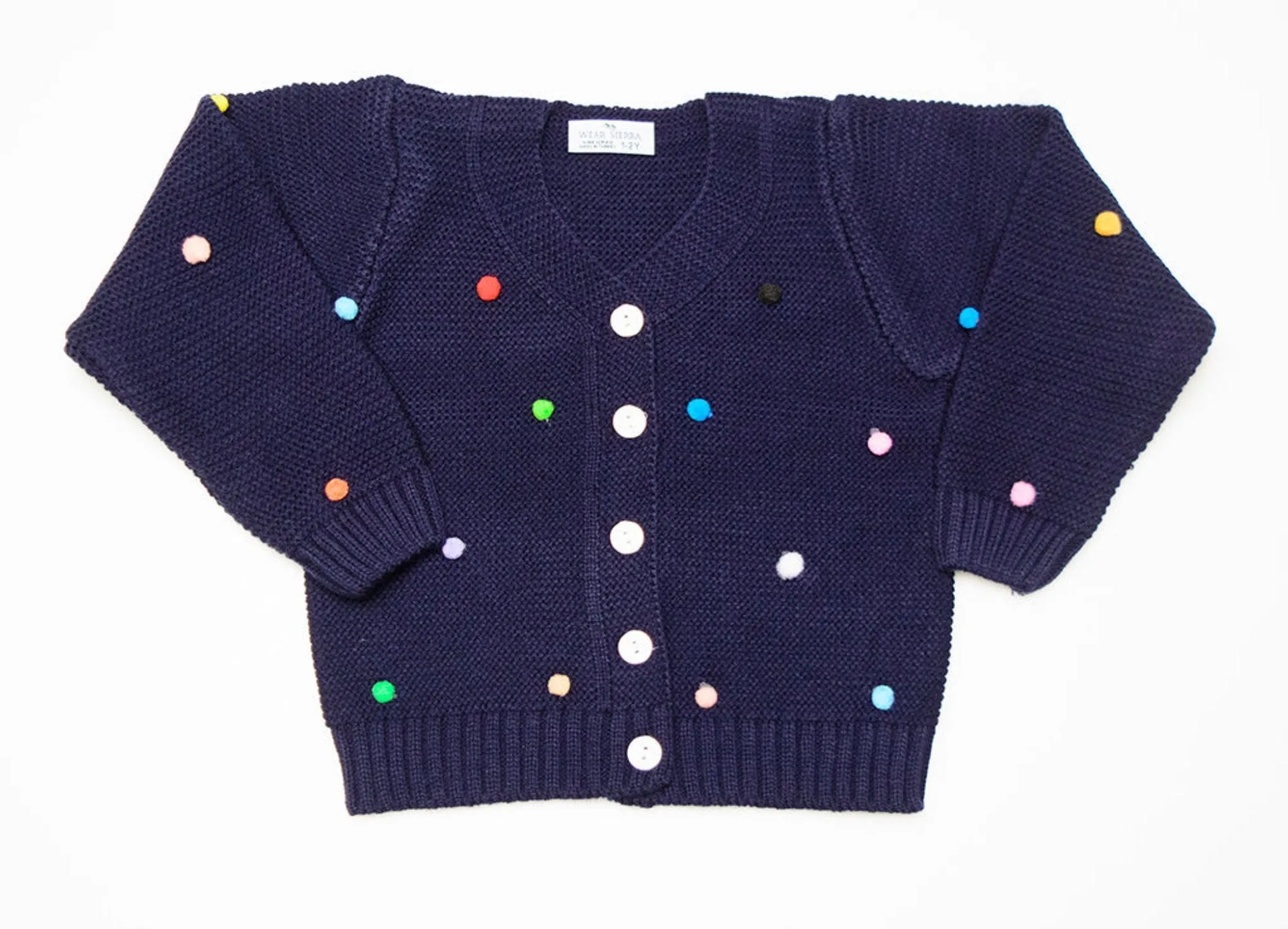 Button-Up Cardigan Sweater for Newborn and Toddler Girls