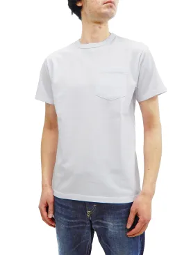 Buzz Rickson T-shirt Men's Short Sleeve Loopwheel Plain Pocket Tee BR78711 White