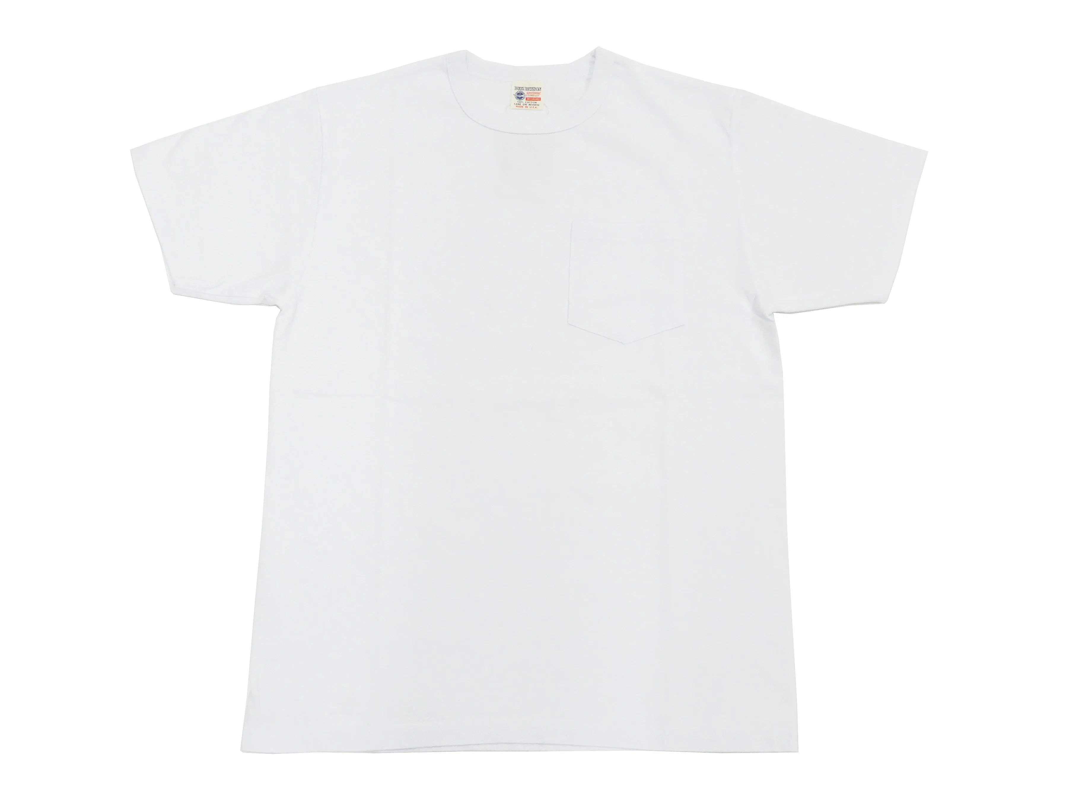 Buzz Rickson T-shirt Men's Short Sleeve Loopwheel Plain Pocket Tee BR78711 White