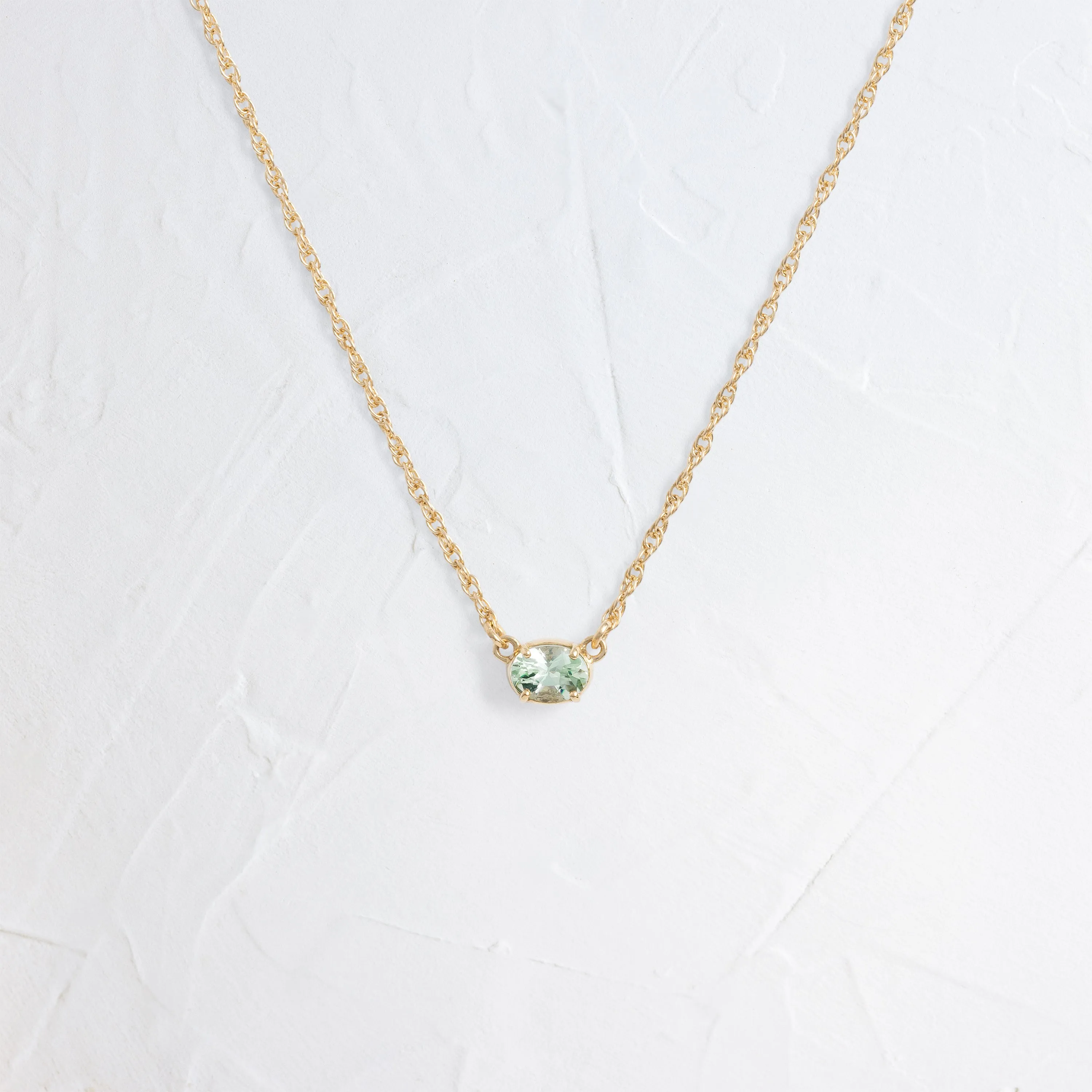 Centering Necklace, Mint Garnet - OOS