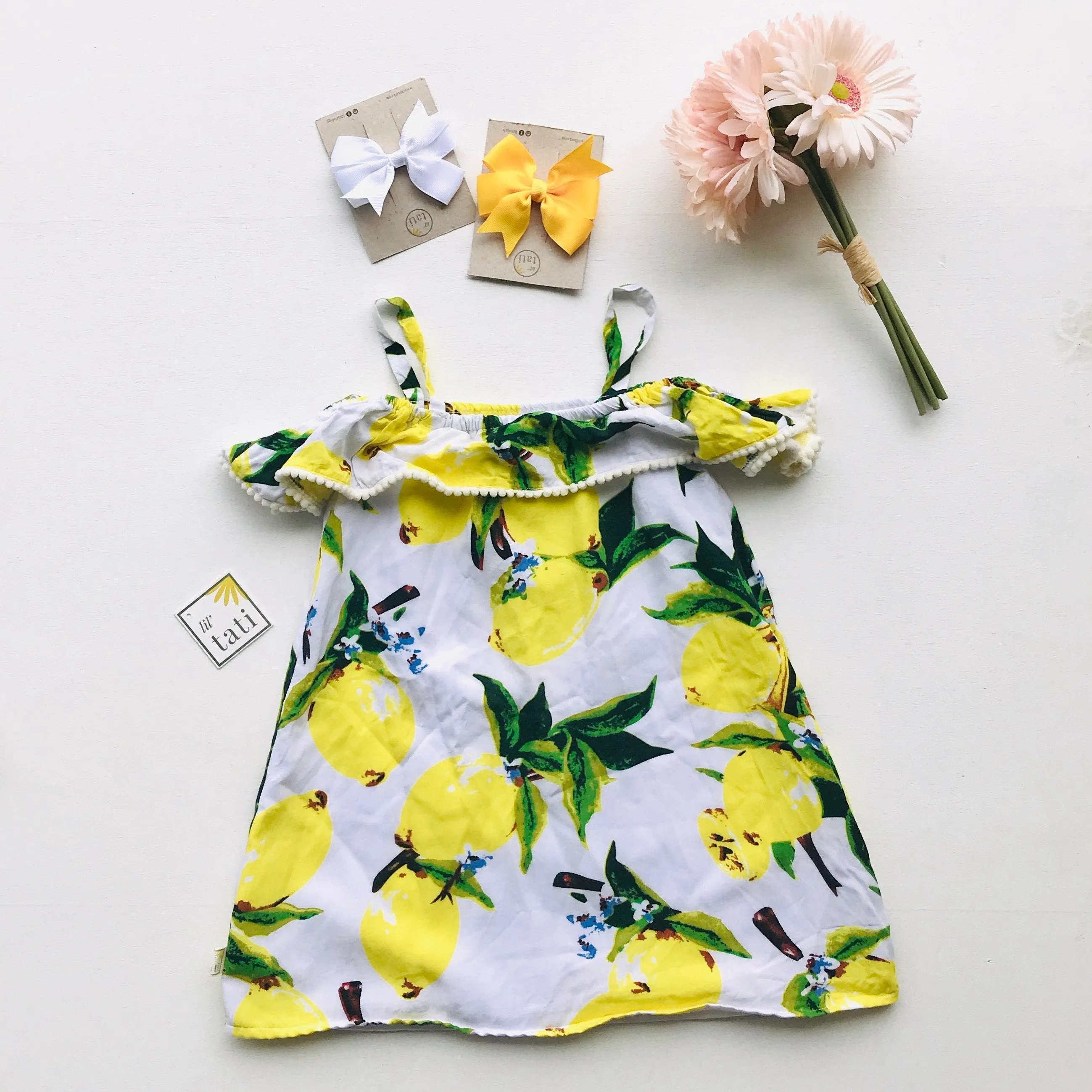 Clivia Dress in Very Lemon