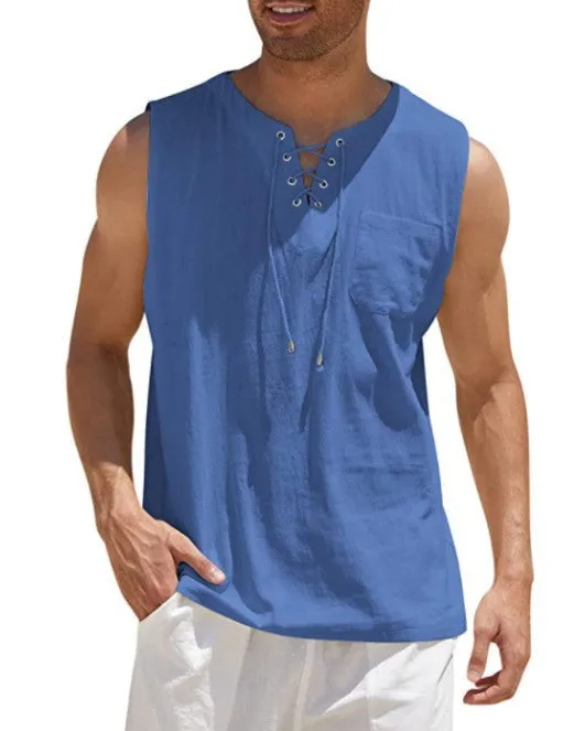 Collar Vest Tie Tank