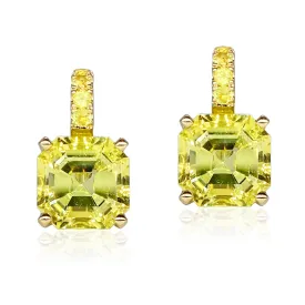 Color Candy Lemon Quartz & Yellow Tourmaline Drop Earrings