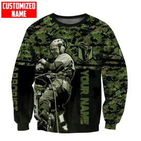 Customized Name Army Green Arborist 3D Printed Shirts Sweatshirt Hoodie Bomber Christmas Shirt