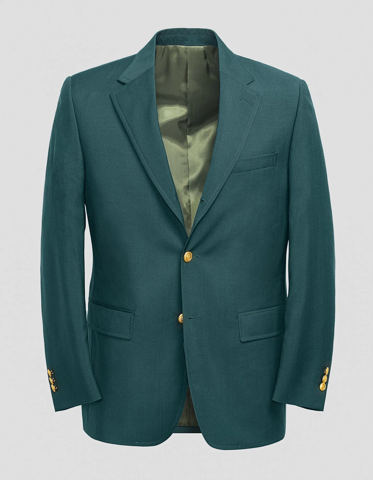 DARK GREEN SOLID BLAZER -  MTO