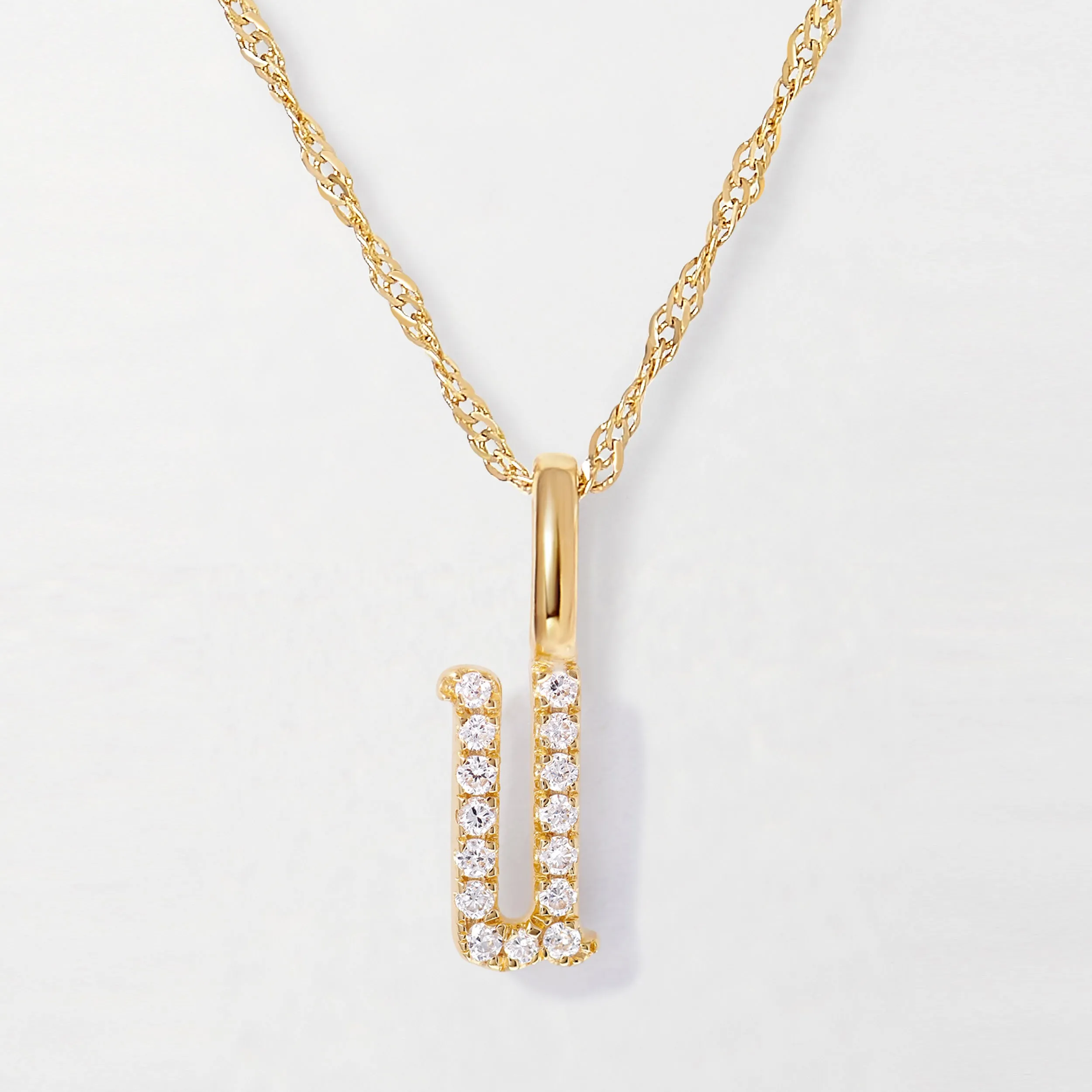 Diamond Initial Necklace