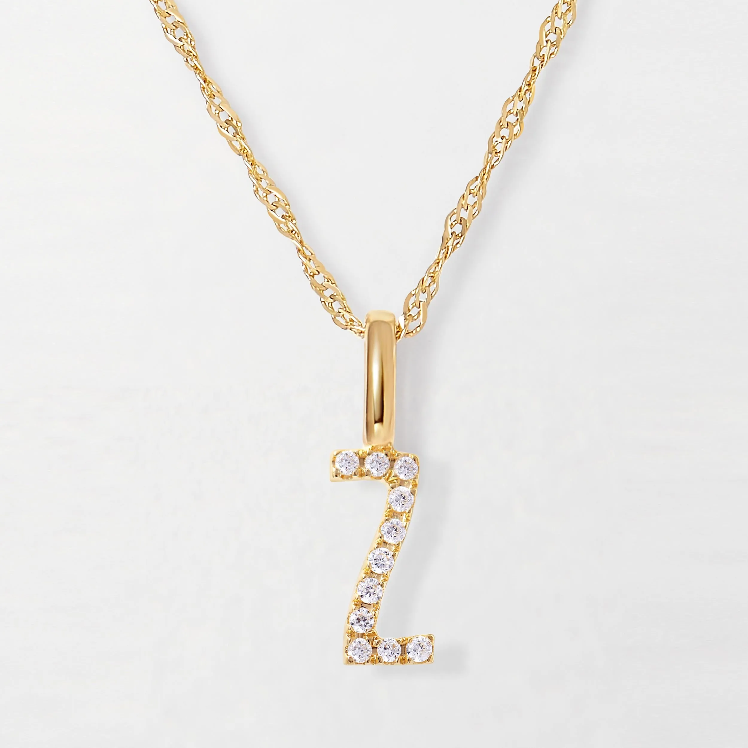 Diamond Initial Necklace