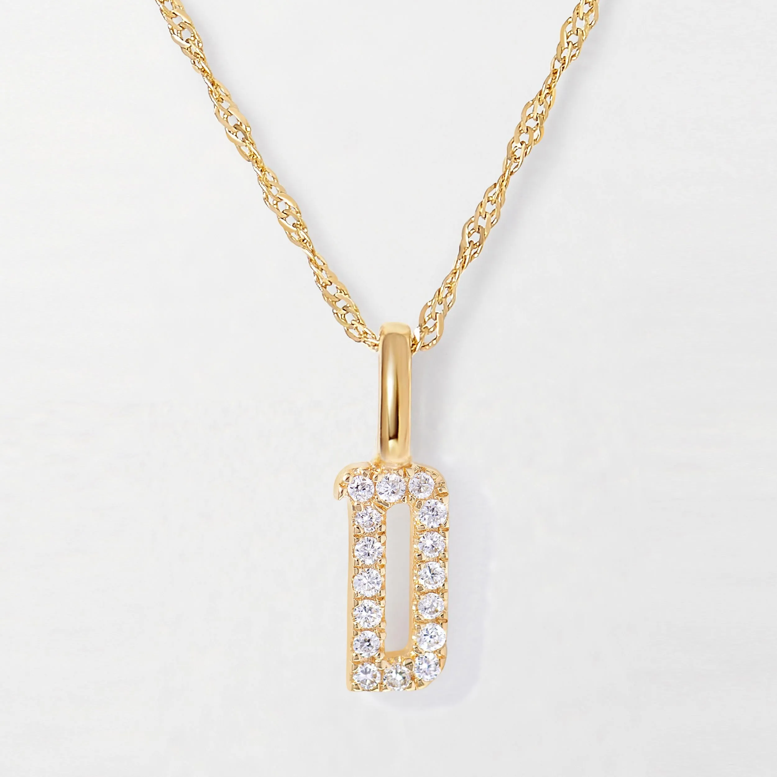 Diamond Initial Necklace