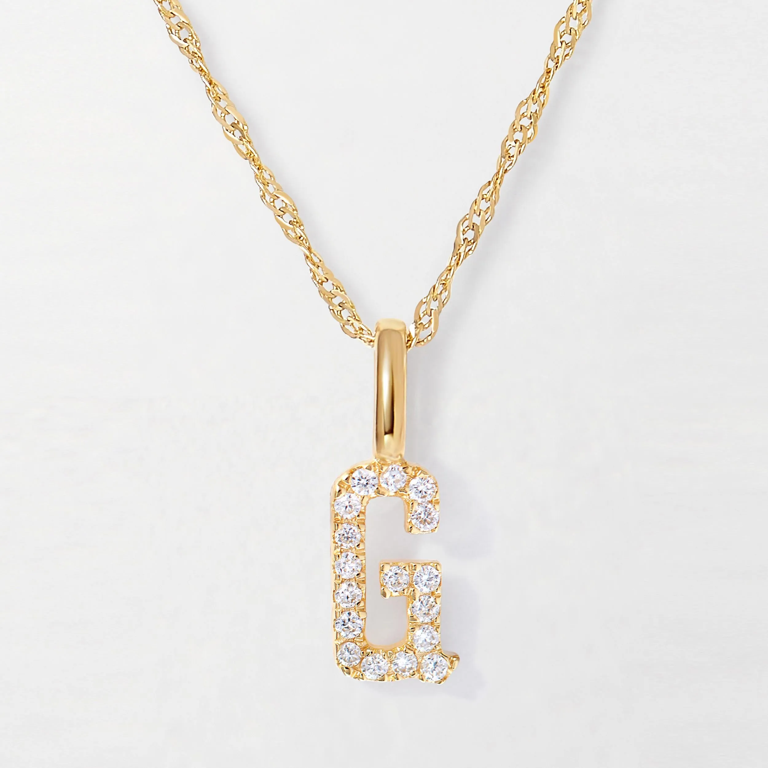 Diamond Initial Necklace