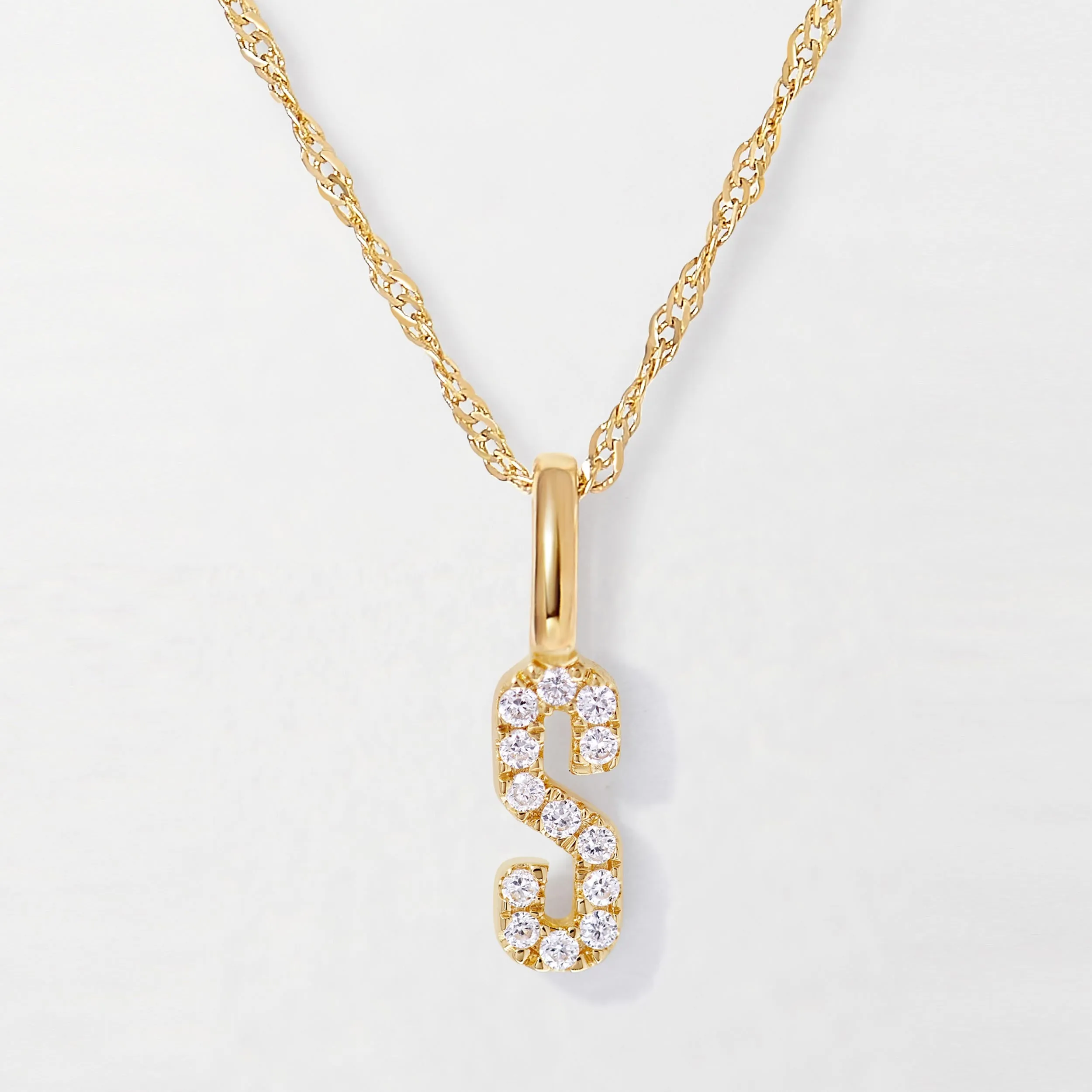 Diamond Initial Necklace