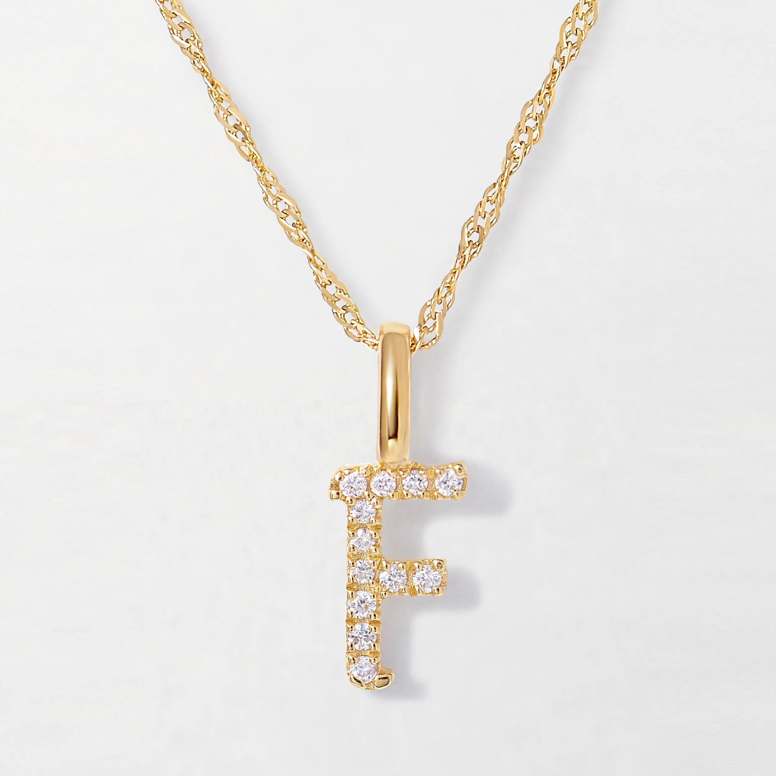 Diamond Initial Necklace