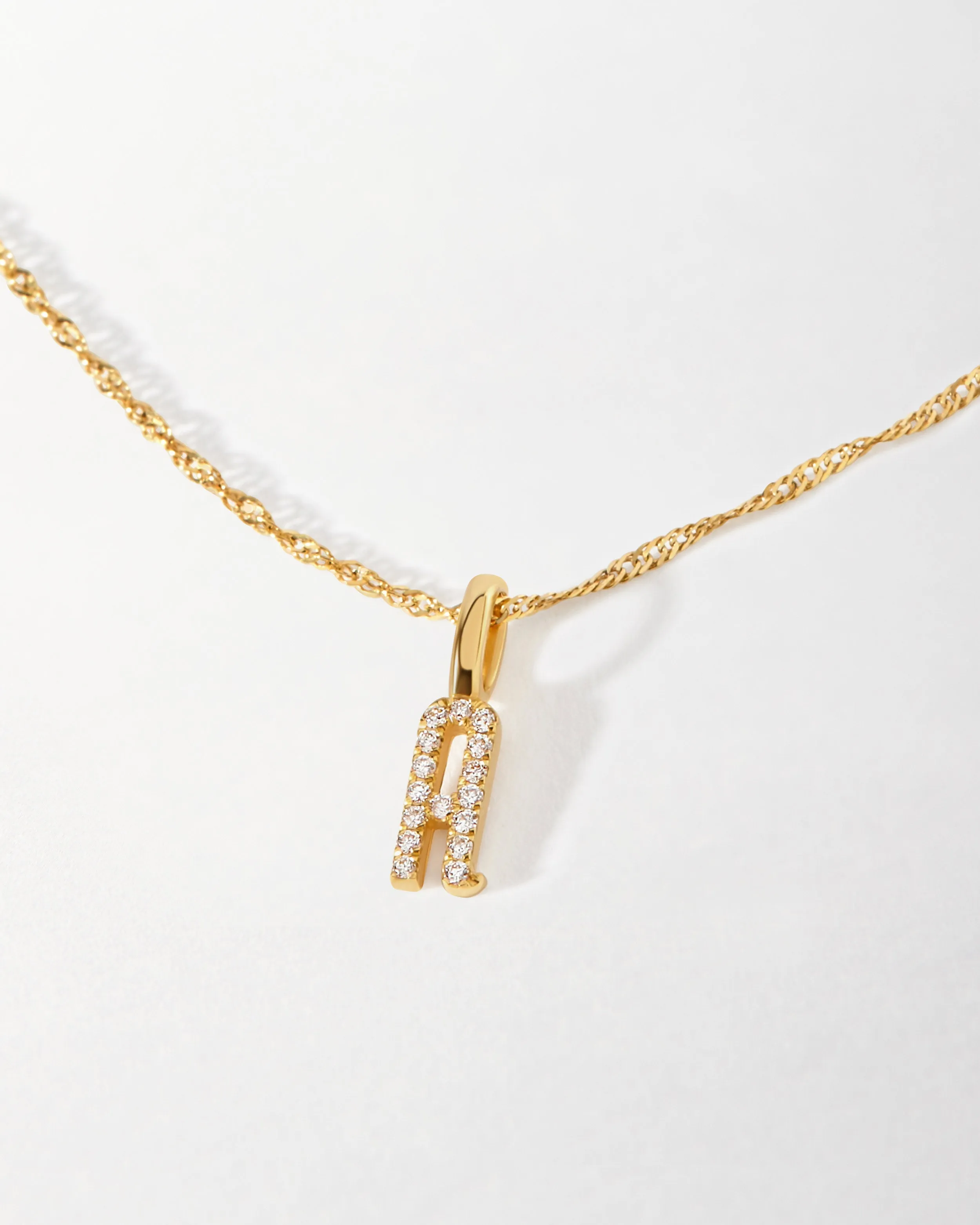 Diamond Initial Necklace