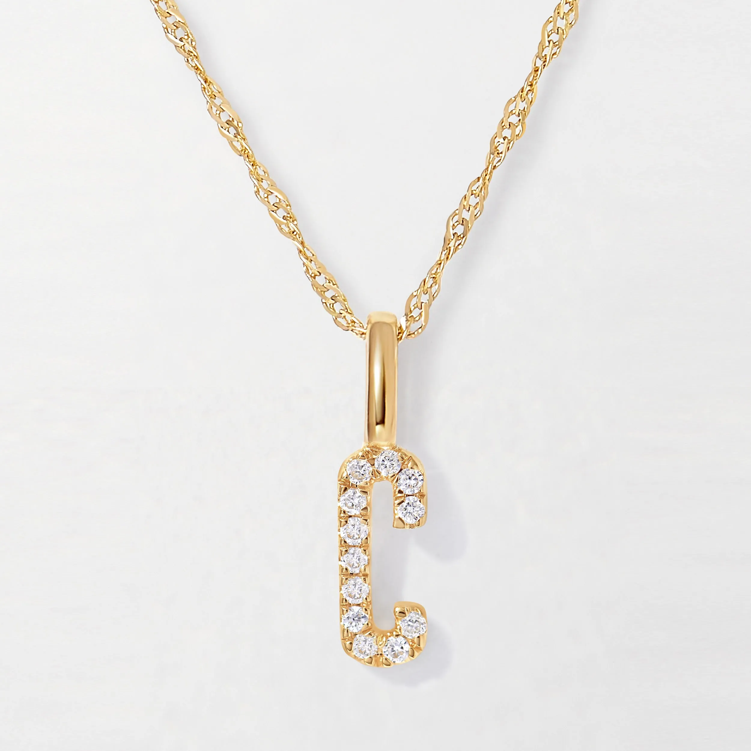 Diamond Initial Necklace