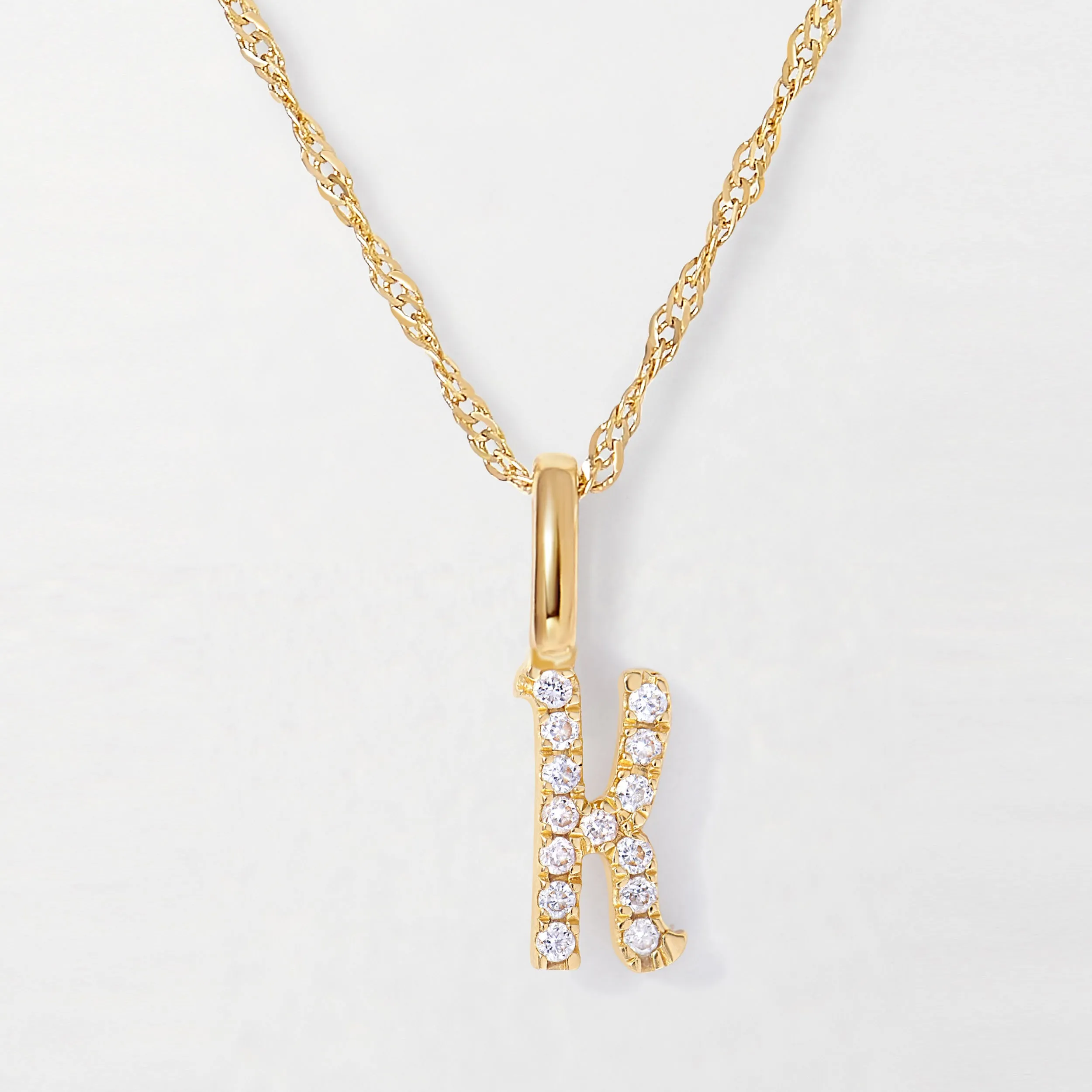 Diamond Initial Necklace