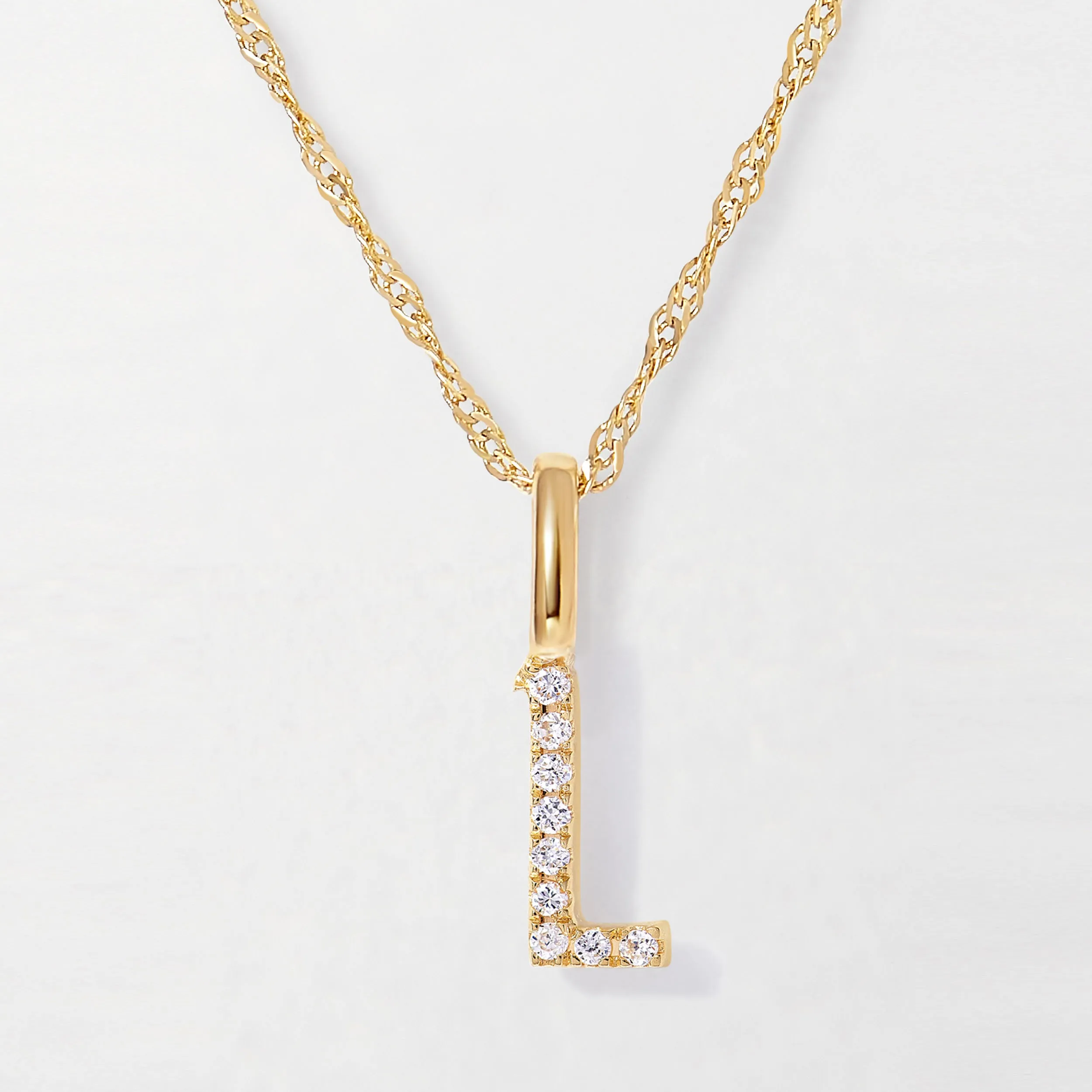 Diamond Initial Necklace