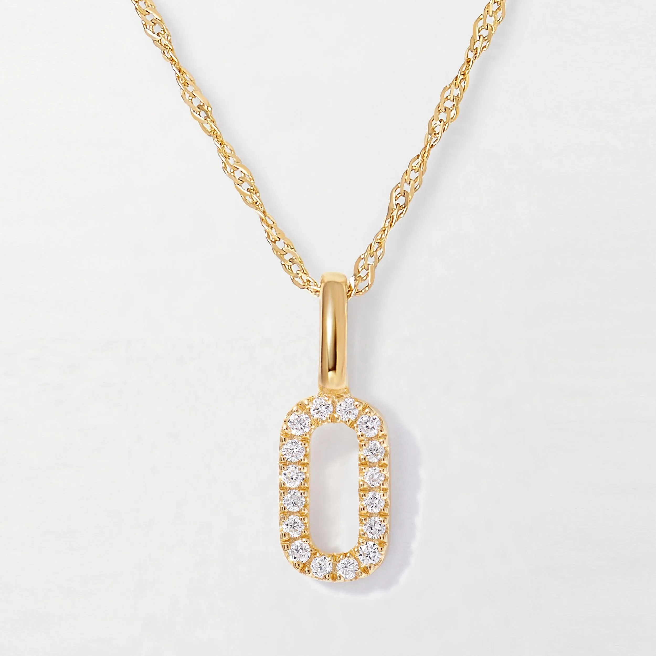 Diamond Initial Necklace