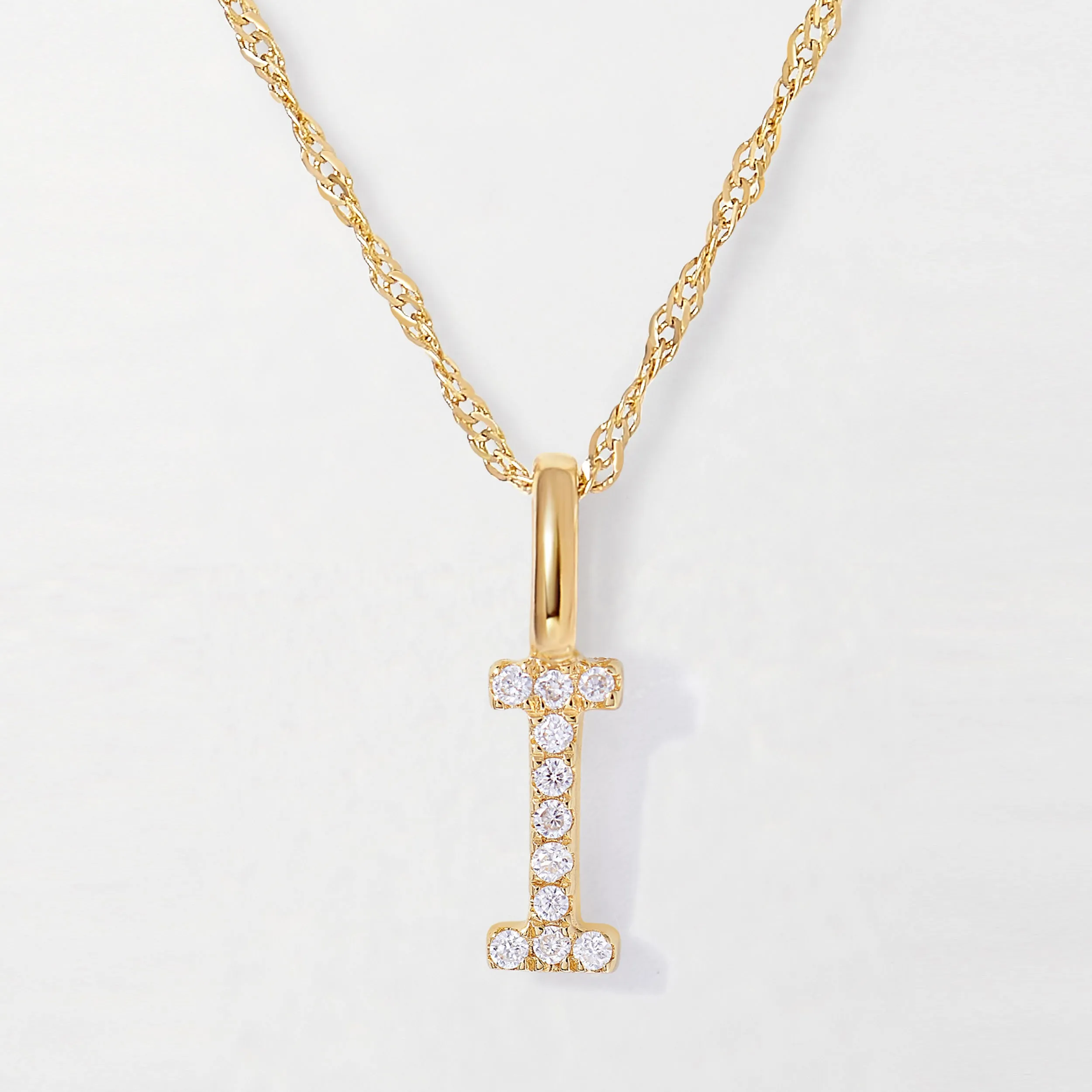 Diamond Initial Necklace