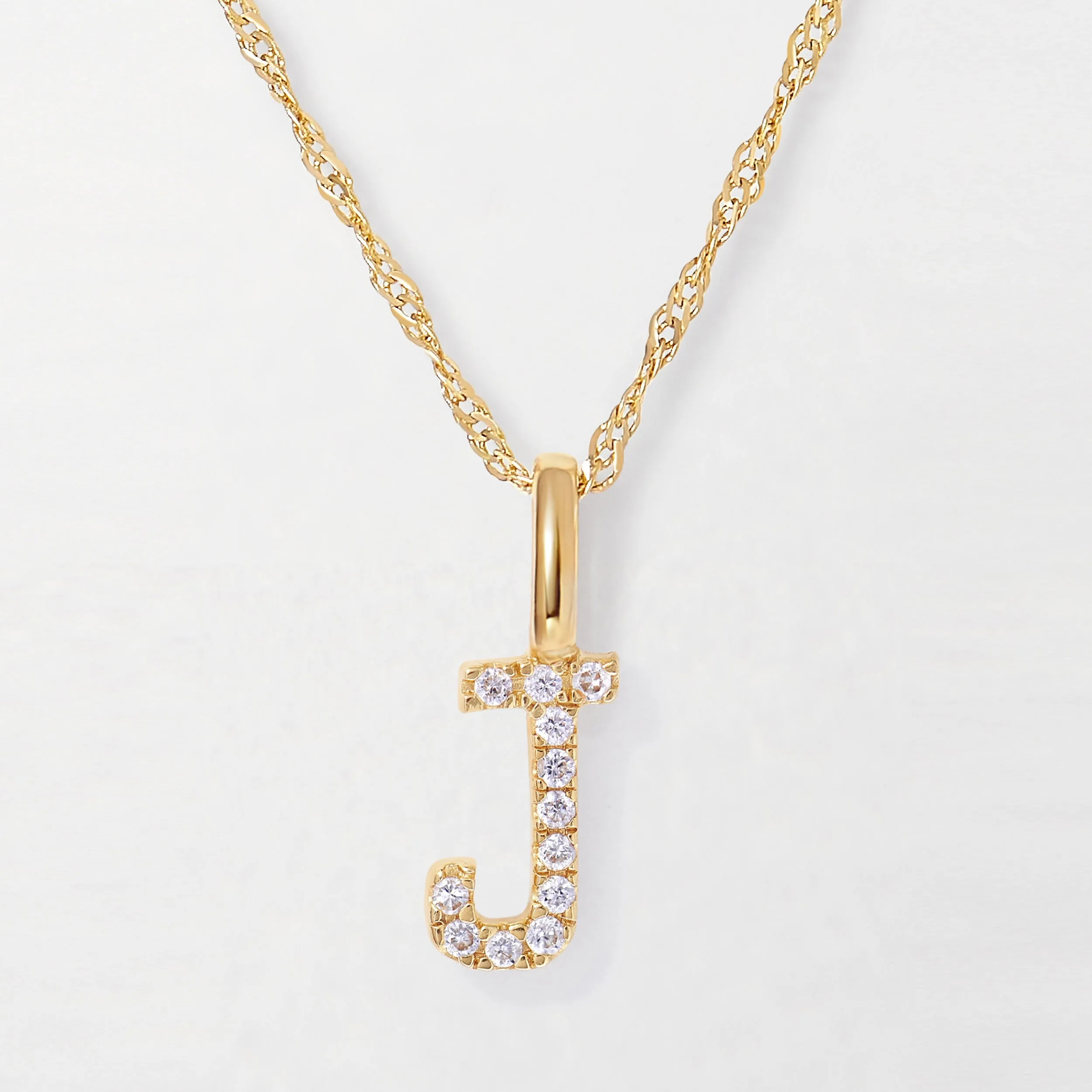 Diamond Initial Necklace