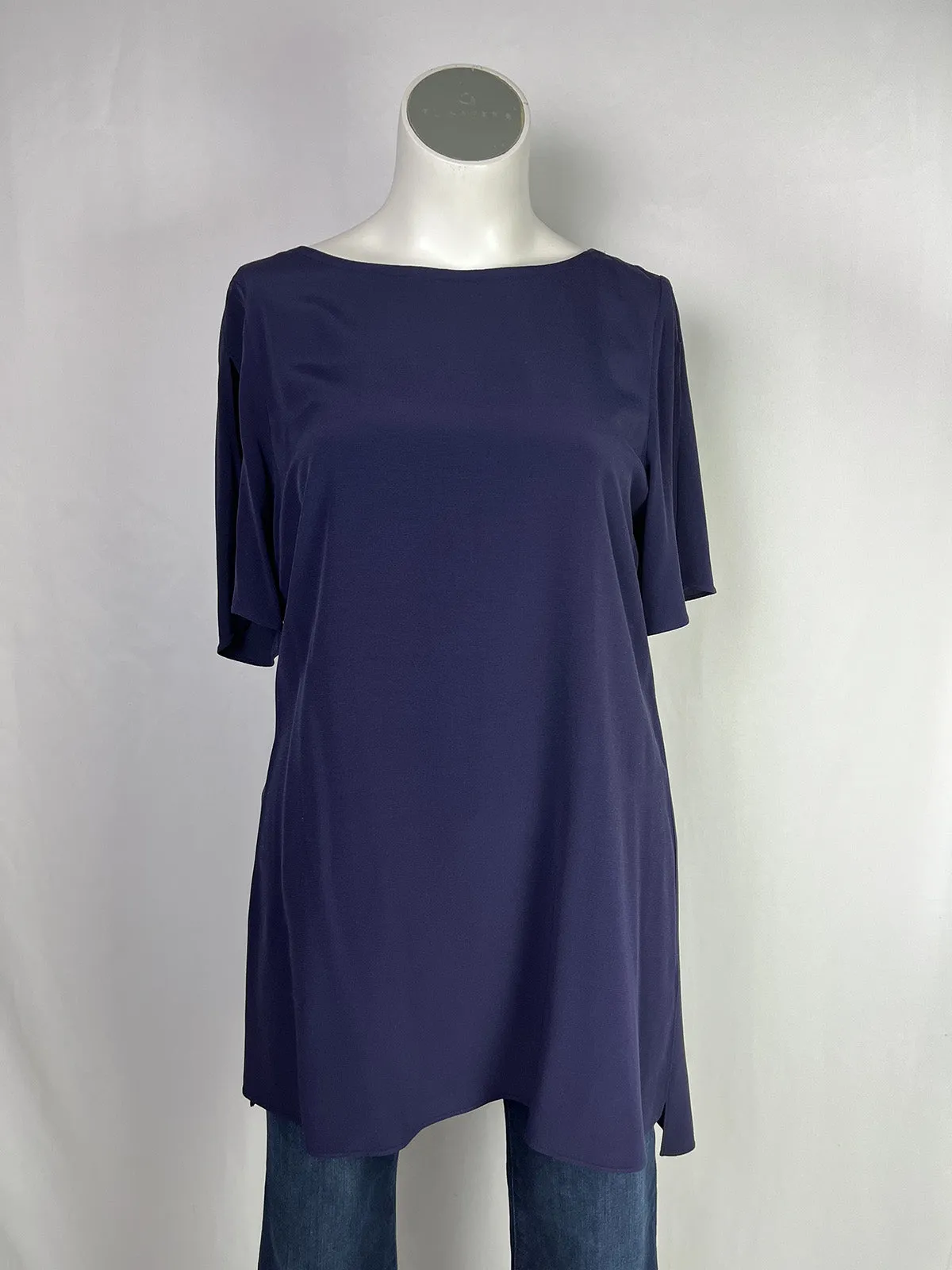 Eileen Fisher Size L Purple Tunic Shirt