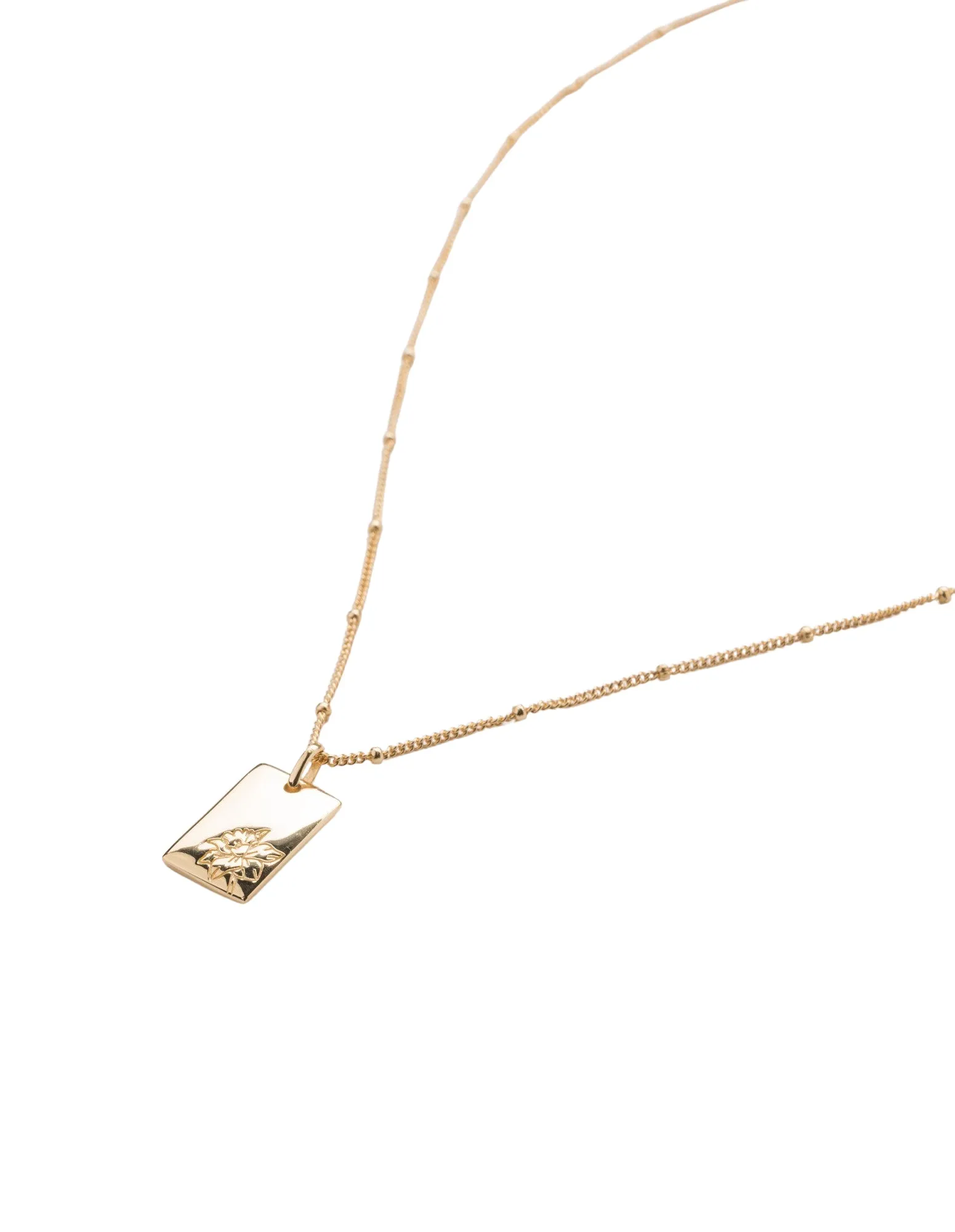 Elly Lou March Flower Necklace- Gold