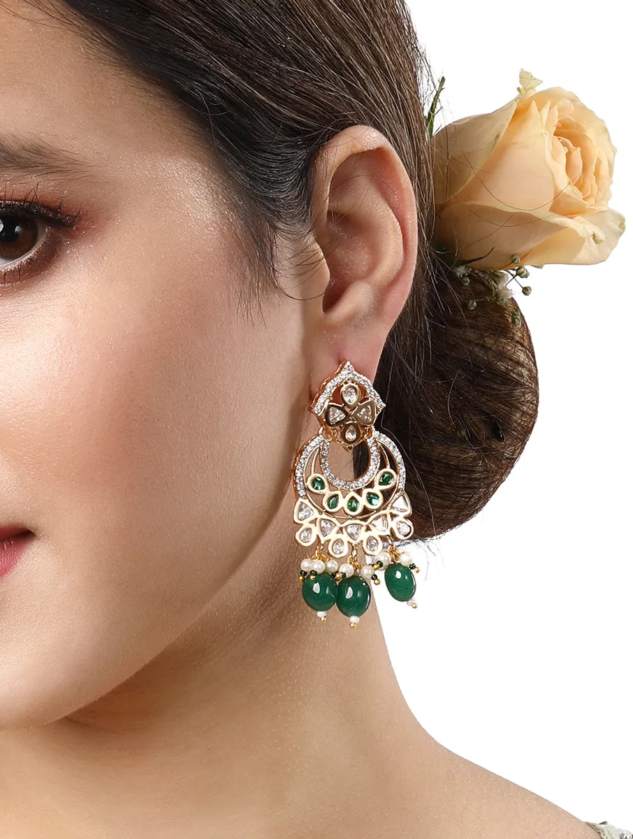 Gold Plated Kundan Earrings